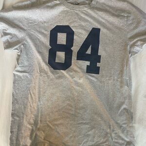 Brandy Melville Gray and Blue Short Sleeve Tee